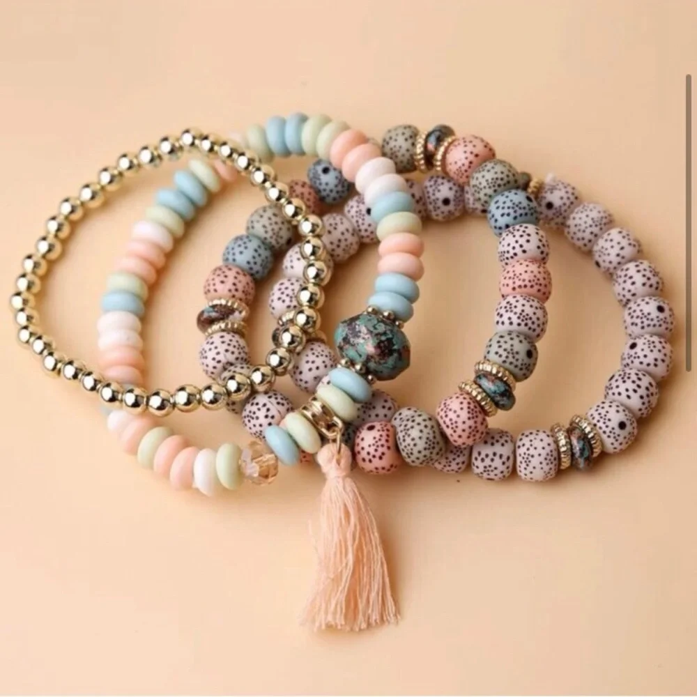 Boho beaded bracket stack set - Picture 3 of 6